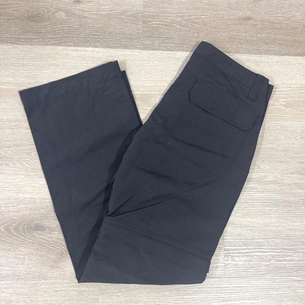 NWT Old Navy Convertible Cargo Pants Mens 32 Black Nylon Hiking Zip Off Shorts